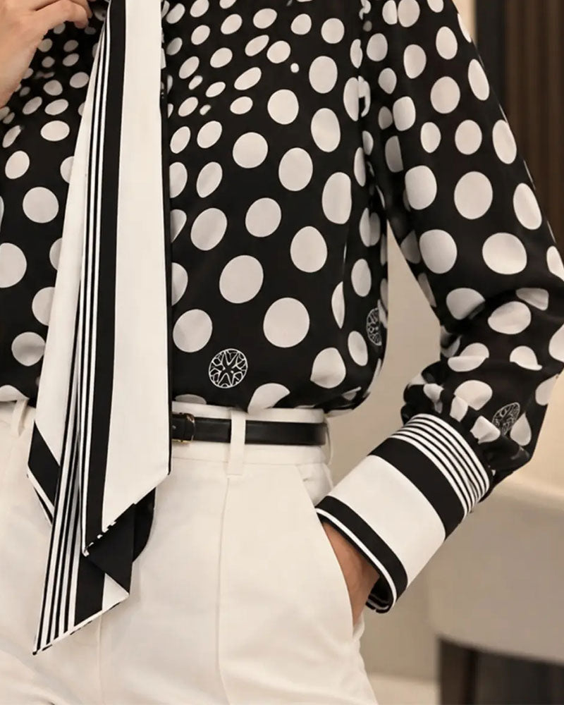 Haut Bande Rayé À Pois