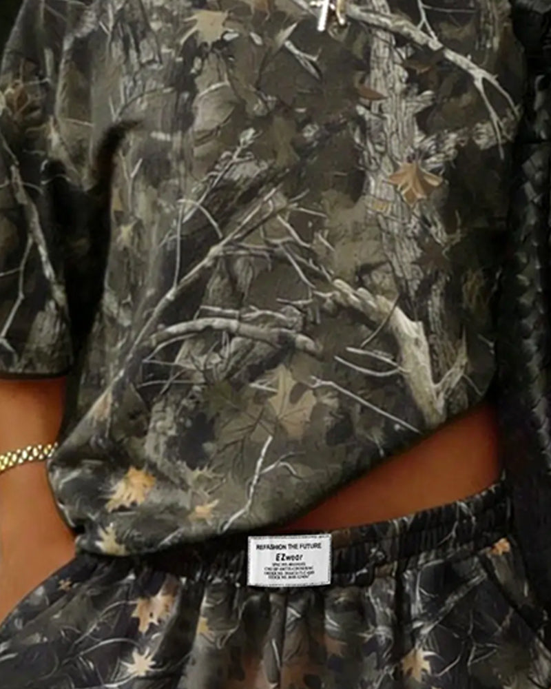 Ensemble Camouflage Décontracté Deux Pièces