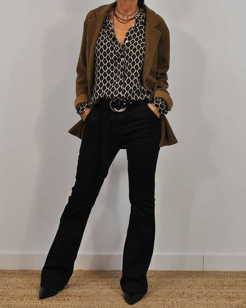 Chemisier Décontracté Avec Col En V