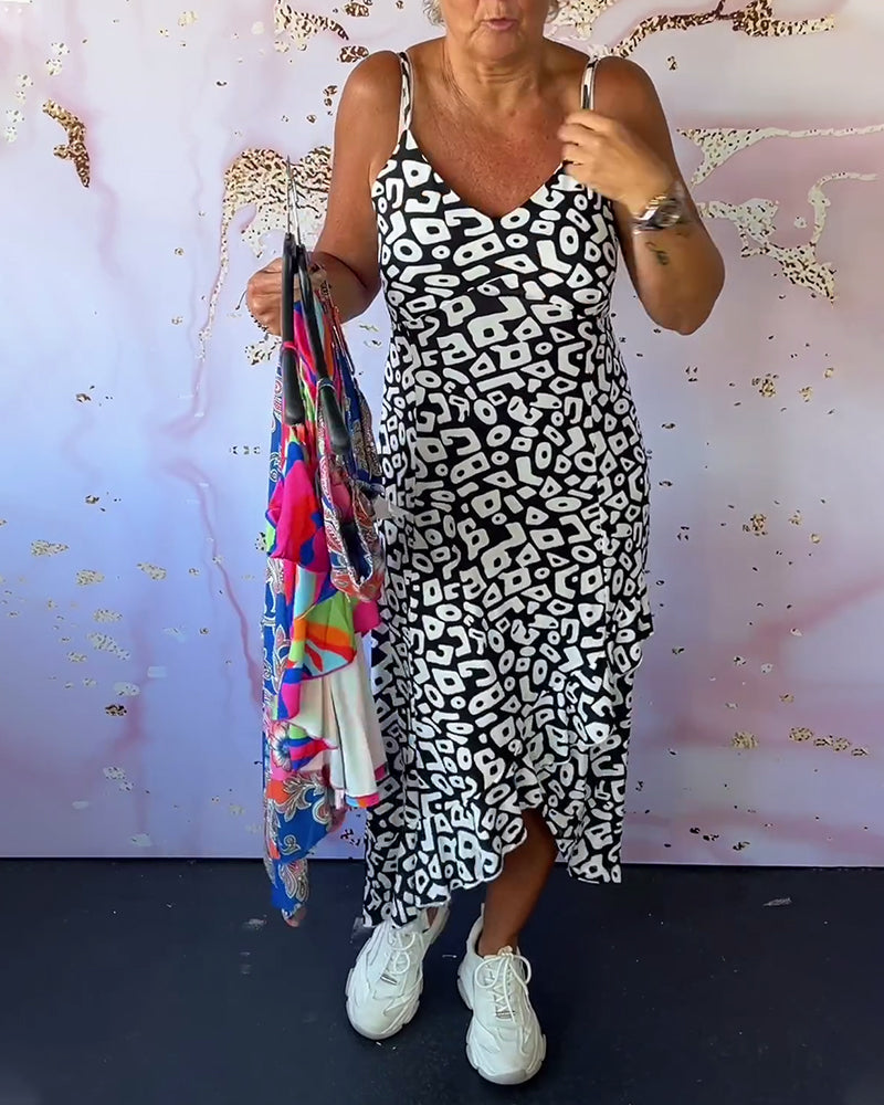 Robe caraco patchwork imprimé rétro