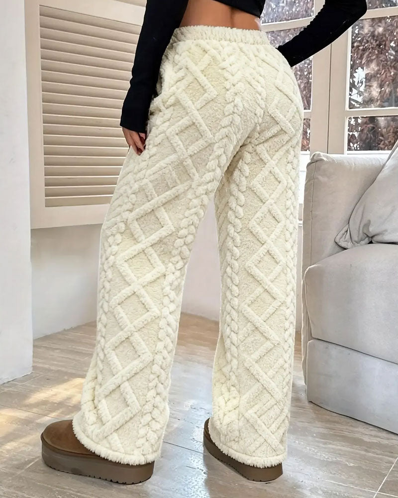 Pantalon Taille Élastique Cordon De Serrage Mode