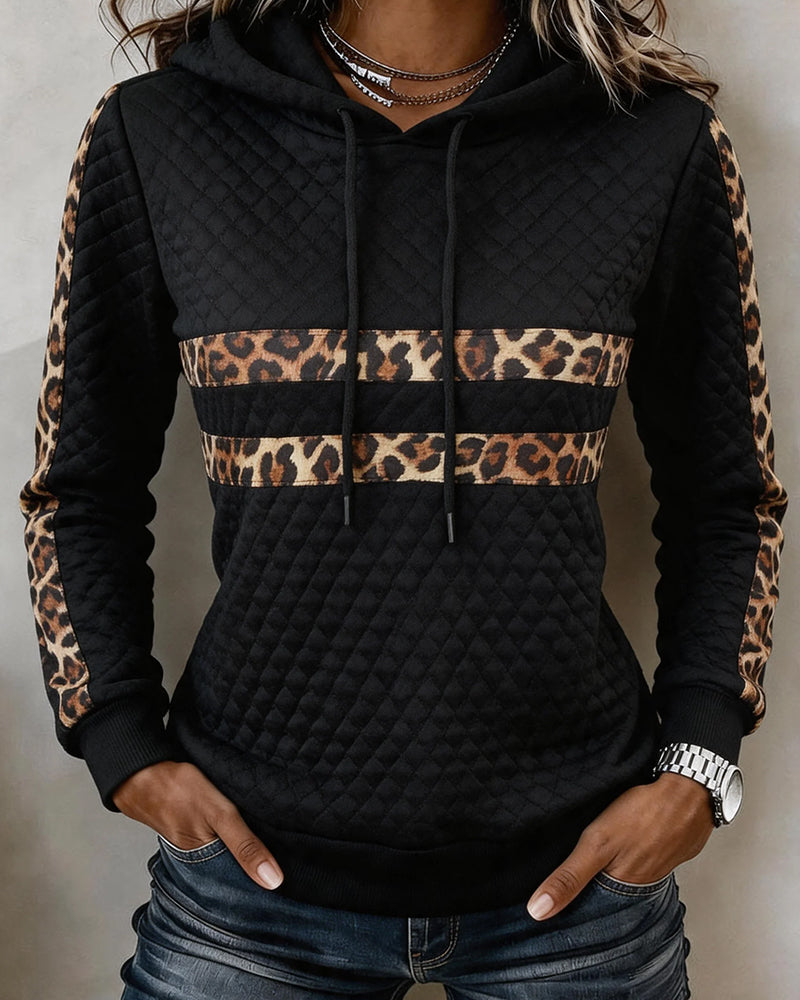 Sweatshirt Argyle Léopard Slim Fit