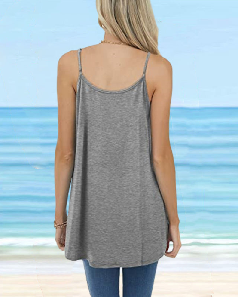 Camisole Femme Basique Col Rond