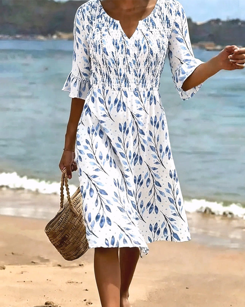Robe Demi-Manches Imprimée