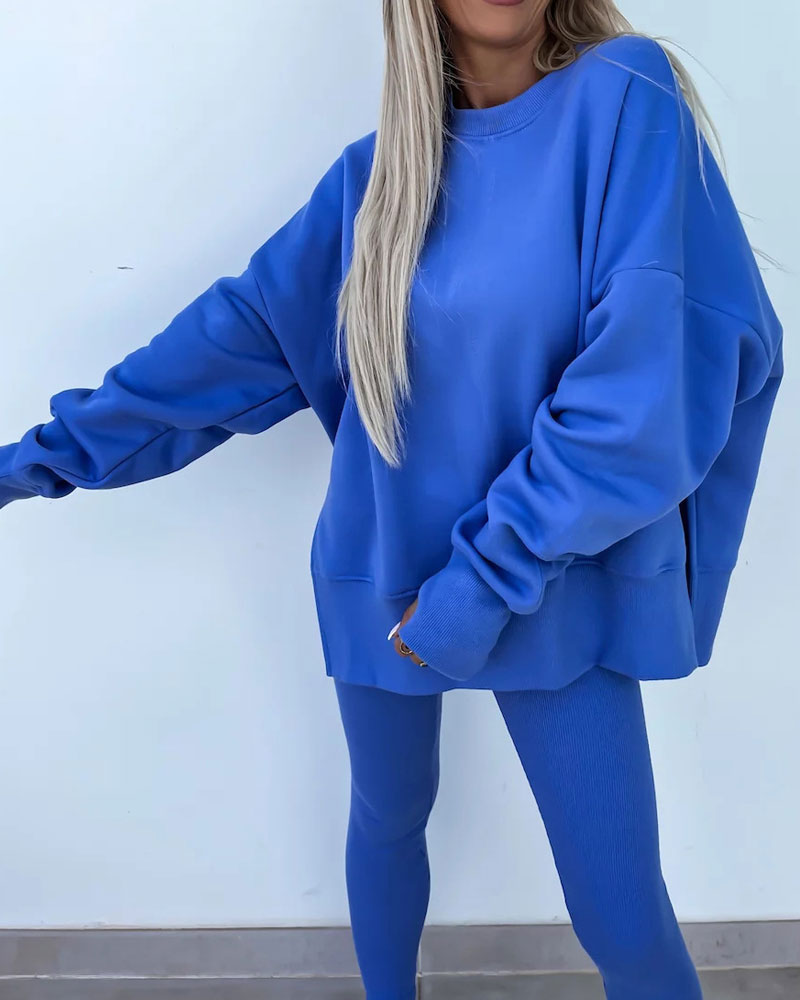 Ensemble Slim Pantalon Ample Sweatshirt