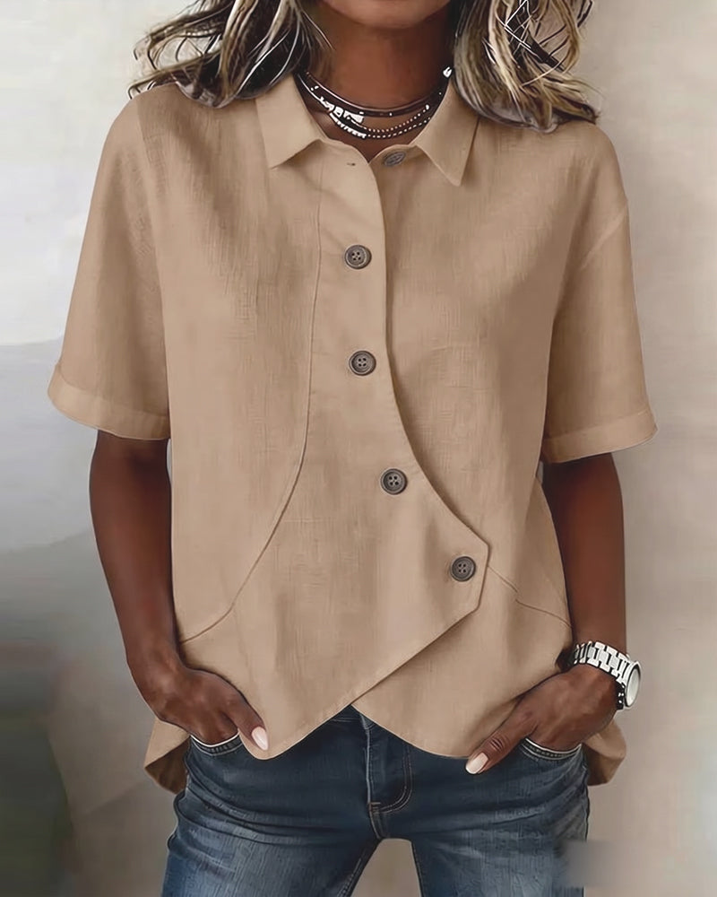 Chemise Patte Asymétrique Boutonnage