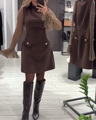 Robe Stylée Et Élégante À Manches Ballon