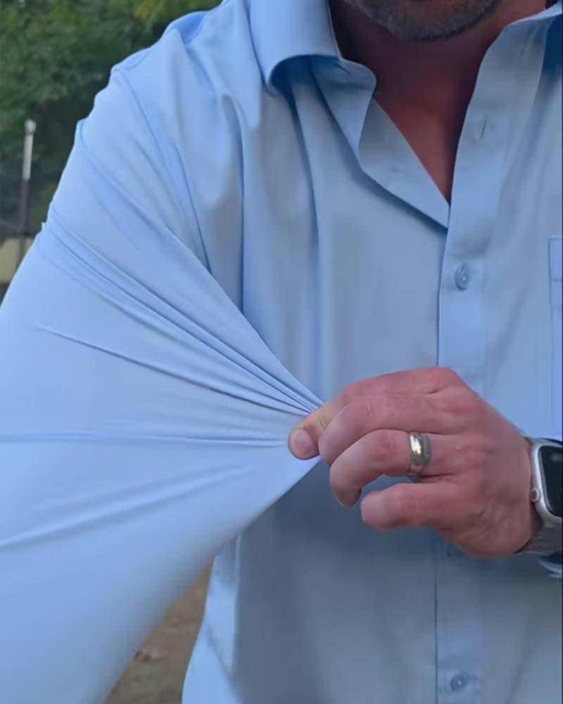 Chemise Unie Décontractée Imperméable Stretch