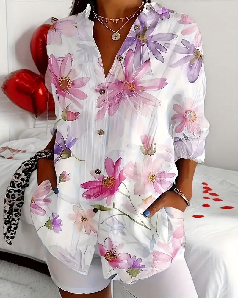 Chemise Manche Longue Imprimé Floral