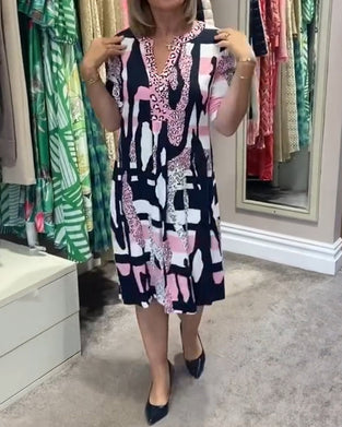 Robe midi femme imprimé léopard