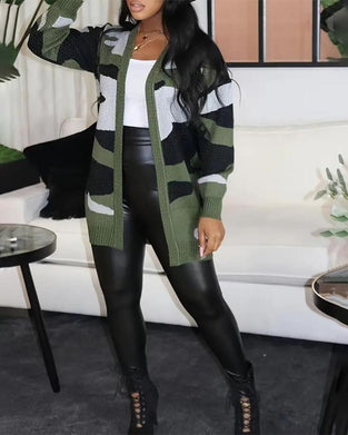 Cardigan Veste Avec Camouflage-Style Caractéristiques