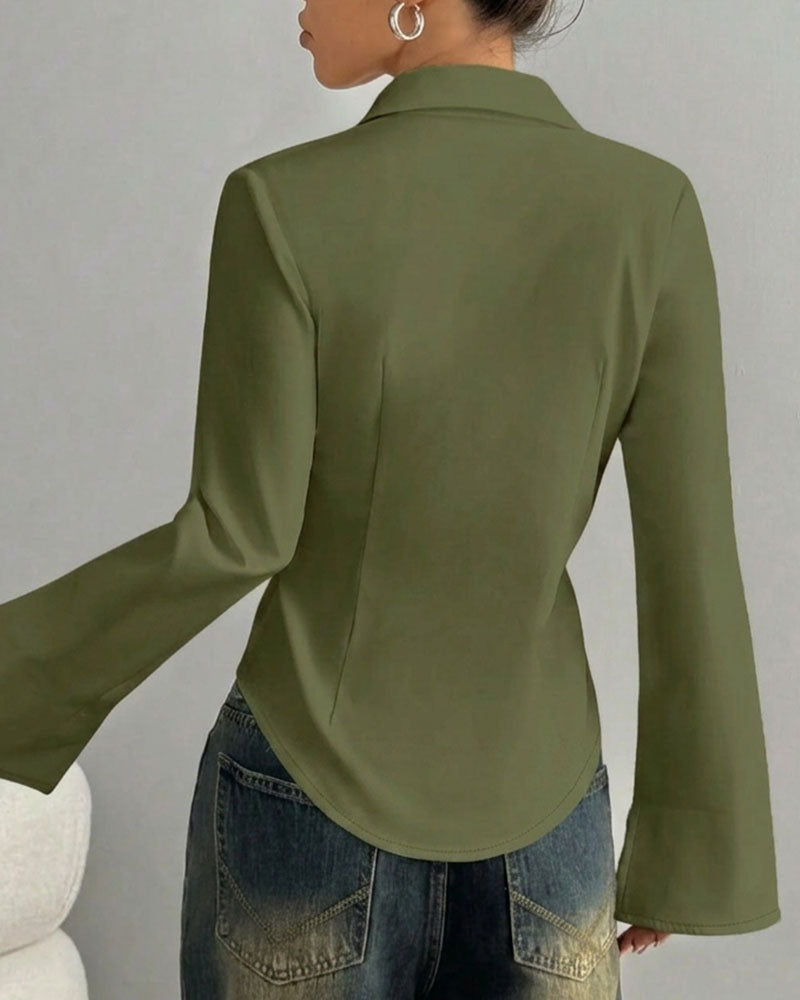 Chemise Élégante Slim-Fit Pour Femme