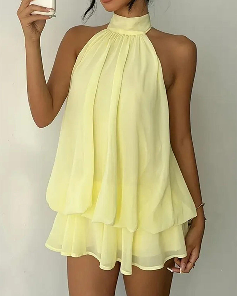 Robe Halier Chiffon Mini