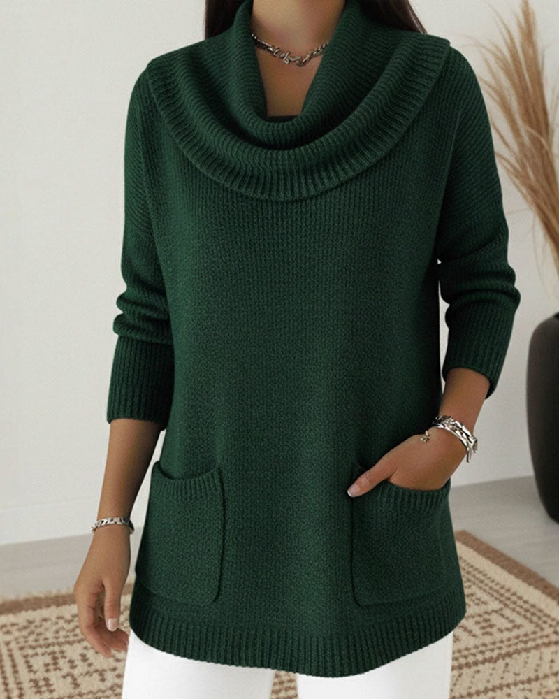 Pull Col Écharpe Manches Longues