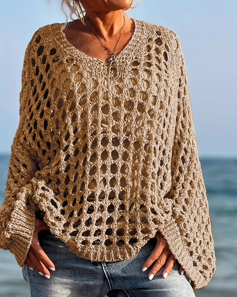 Pullover Manche Longue Évidé