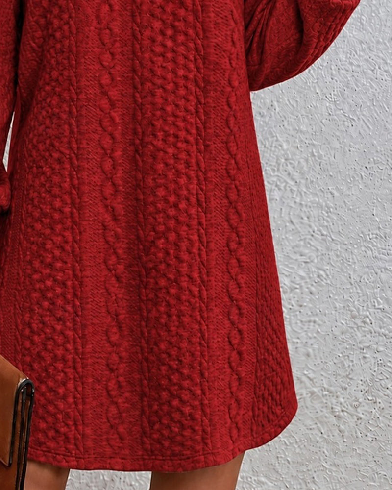Robe Capuche Décontractée Unie