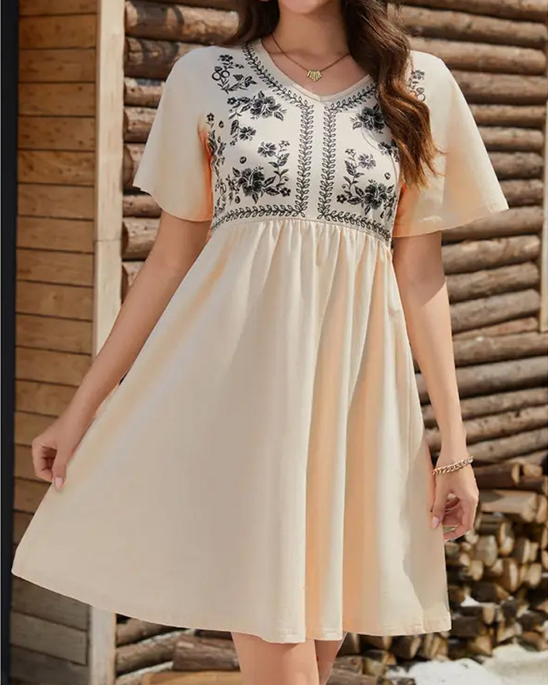 Robes Vintage Artistique Ample