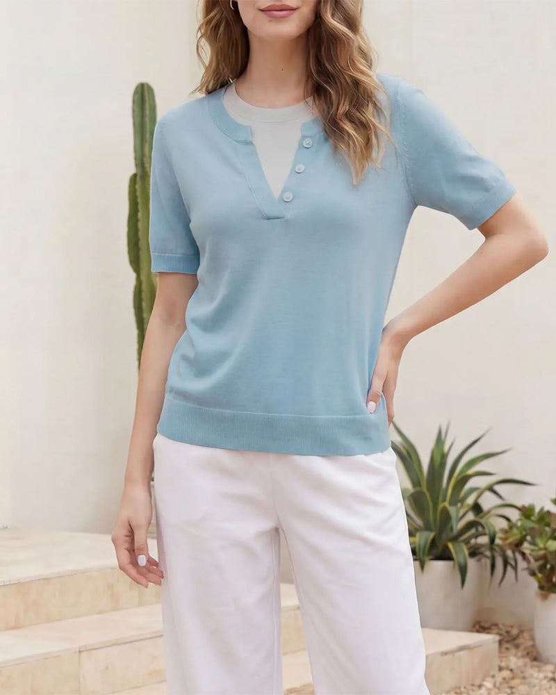 Pull Décontracté Manches Courtes