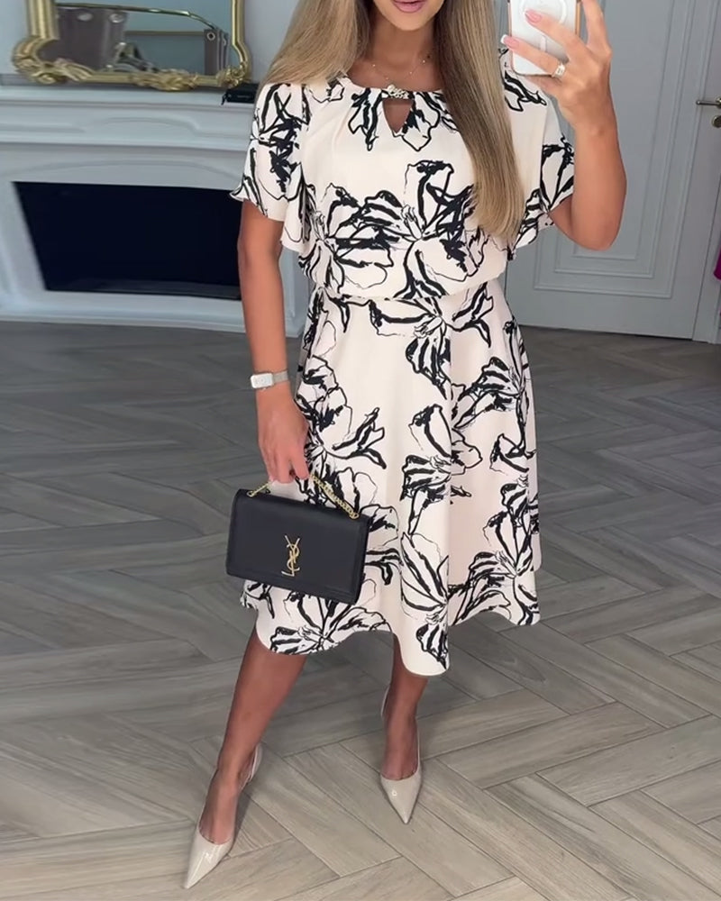 Robe décontractée imprimée au tempérament