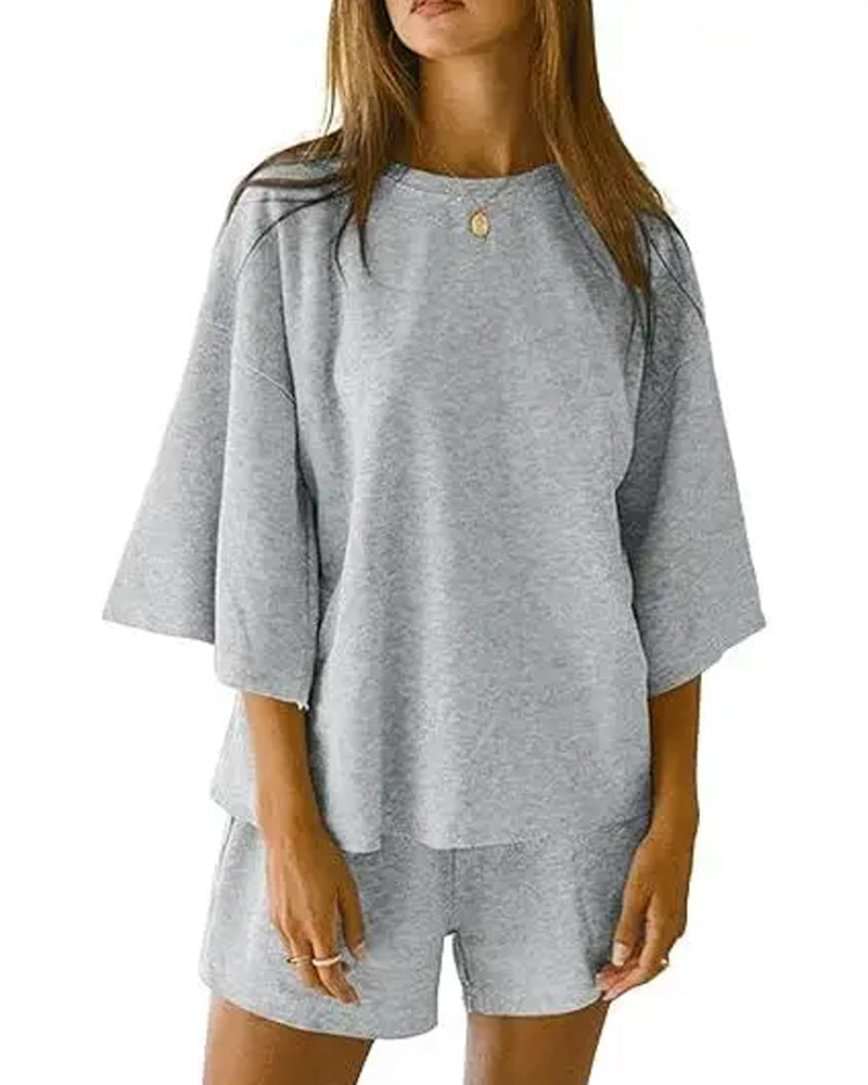 Ensemble Taille Élastique Short Décontracté