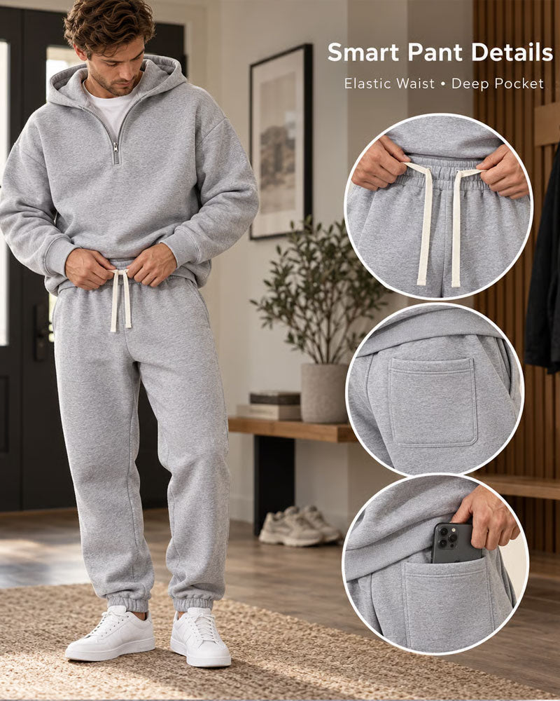 Ensemble Sweat À Capuche À Demi-Zip