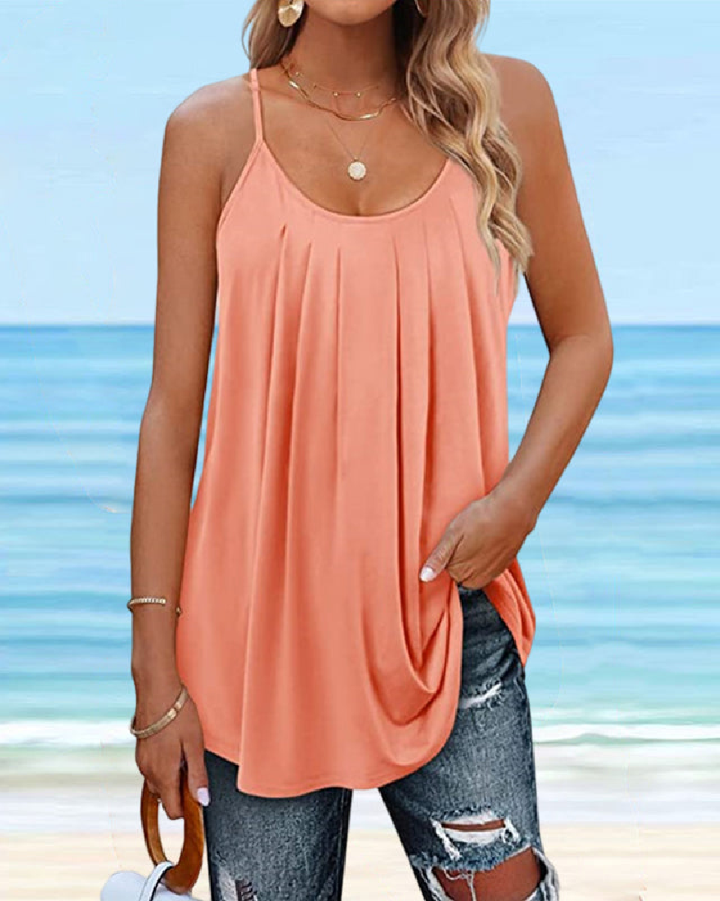 Camisole Femme Basique Col Rond