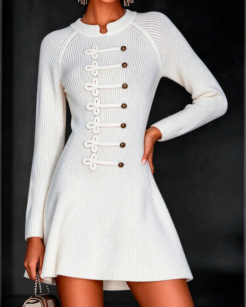 Robe Décontractée Manches Longues Pull