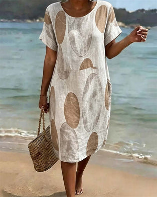 Robe Polka Dot Ample Droite