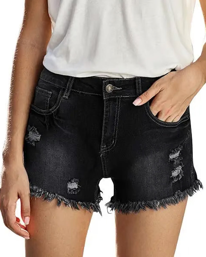 Short Brut Ourlet Denim