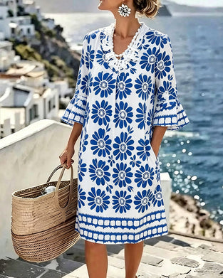 Robe Daisy Volant Col V