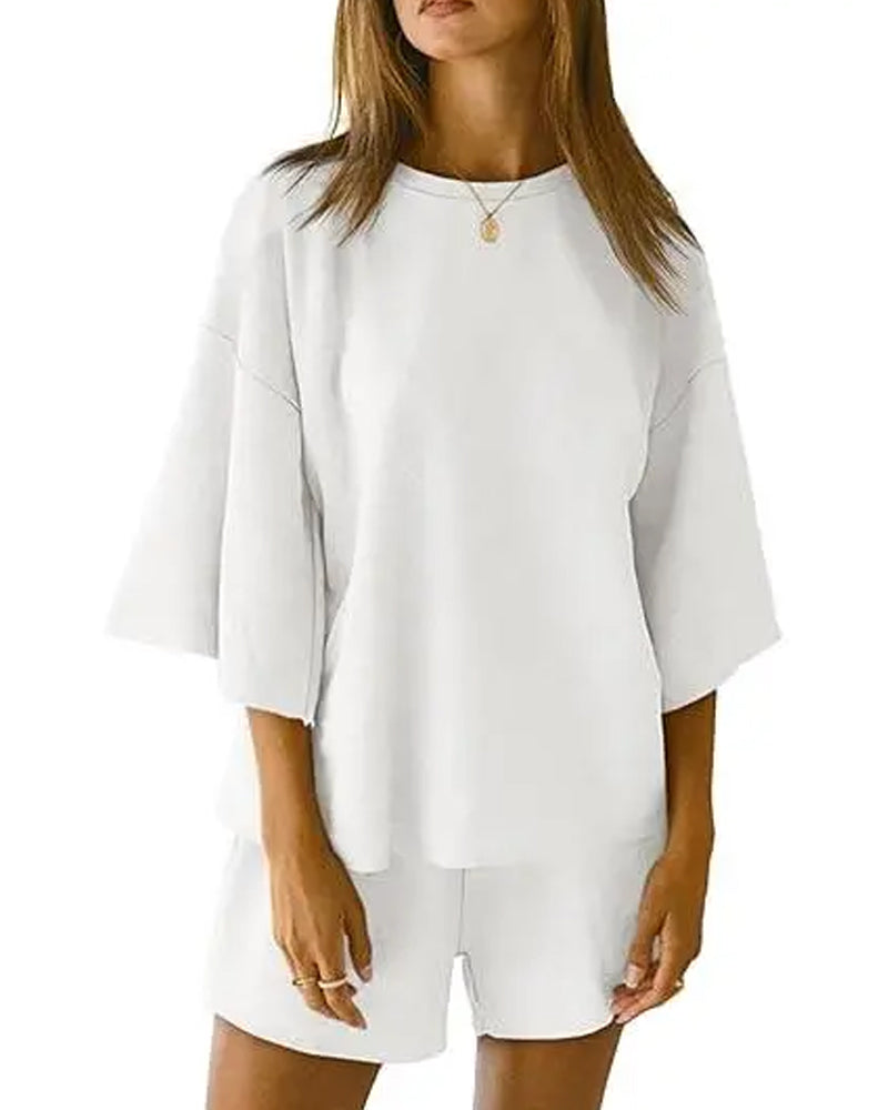Ensemble Taille Élastique Short Décontracté
