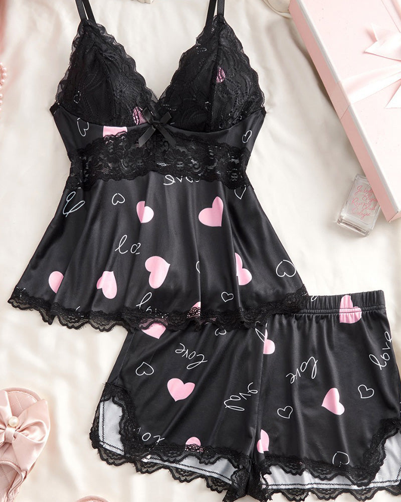 Ensemble Dentelle Patchwork Sexy Pyjama