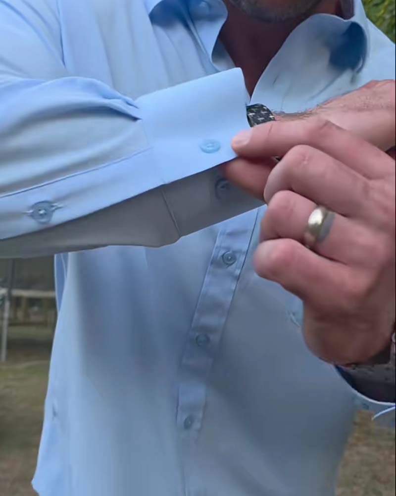 Chemise Unie Décontractée Imperméable Stretch