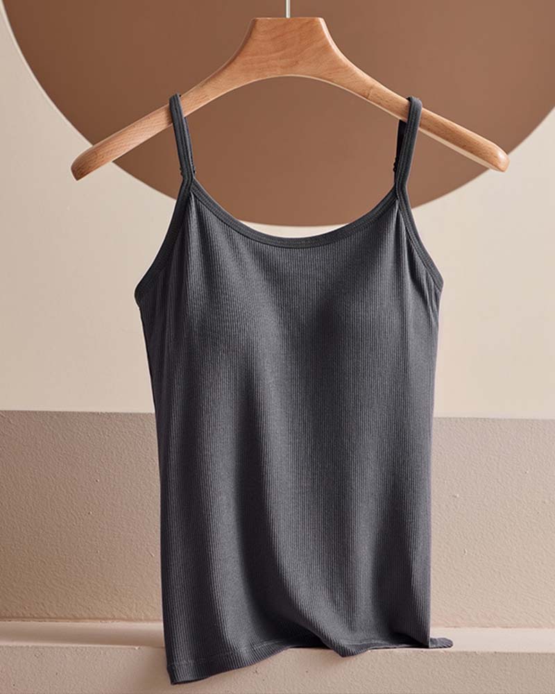 Camisole Côtes Soutien-Gorge Intégré