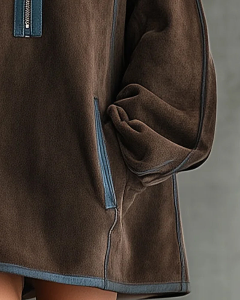 Robe Manches Longues Col Montant