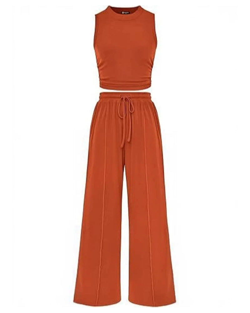 Ensemble Gilet Et Pantalon Taille Élastique