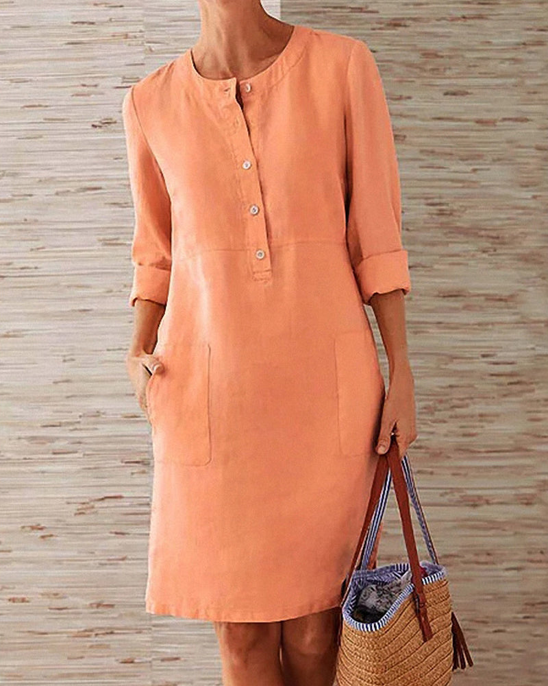 Robe élégante de couleur unie