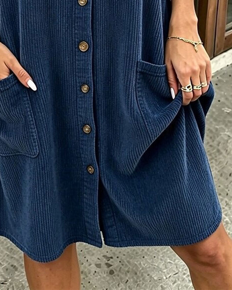Robe Élégante Style Chemise Courte