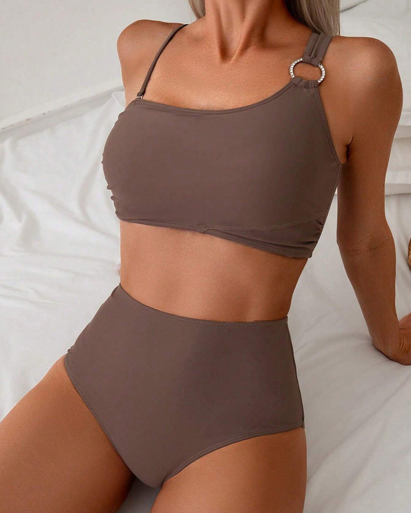Maillot De Bain Deux Pièces Uni Bikini