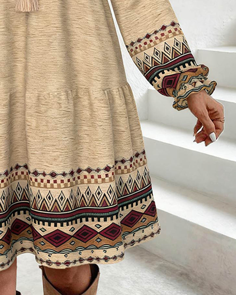 Robe Col Rond A-Ligne