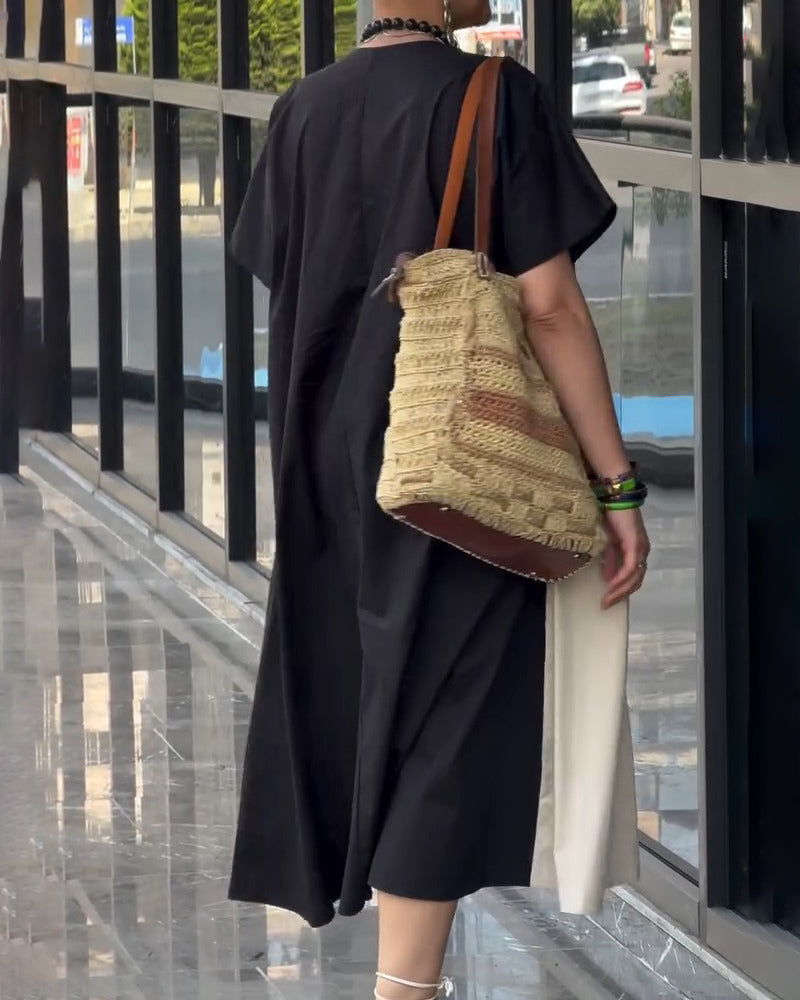 Robe Contraste Lâche Ligne A