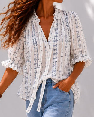 Blouse Petit Floral Volant
