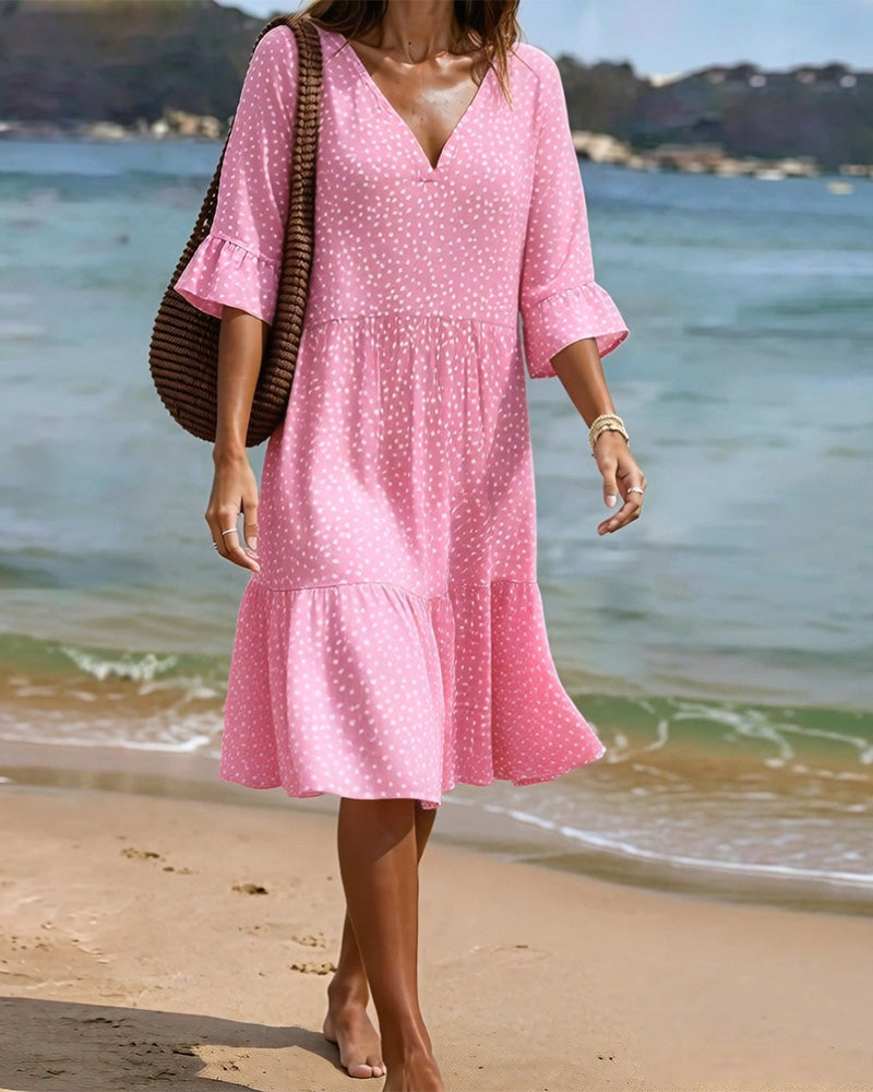 Robe Petit Pois Volant Manche
