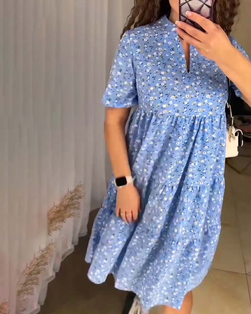 Robe décontractée ample à fleurs