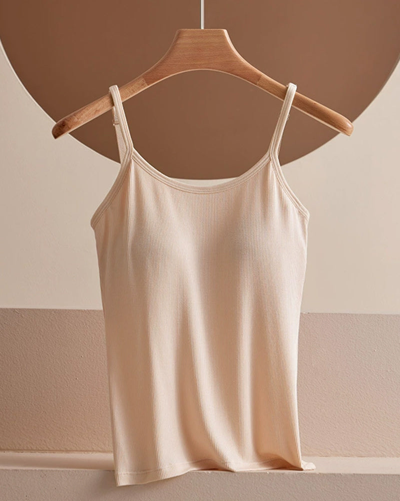 Camisole Côtes Soutien-Gorge Intégré