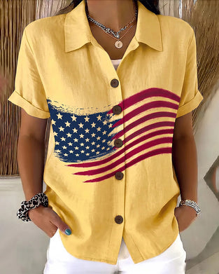 Chemise Imprimée Manches Courtes