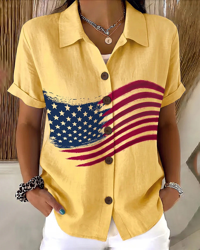 Chemise Imprimée Manches Courtes