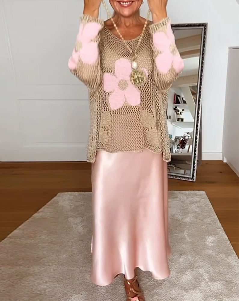 Jupe plissée élégante de couleur unie