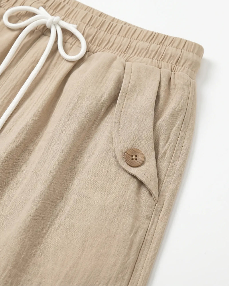 Pantalon Cordon De Serrage Décontracté Court