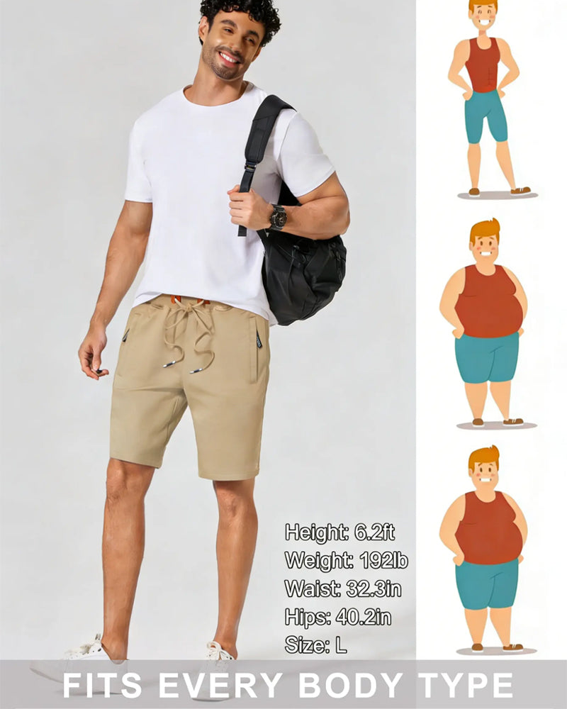 Short Taille Élastique Cordon De Serrage Unie Homme